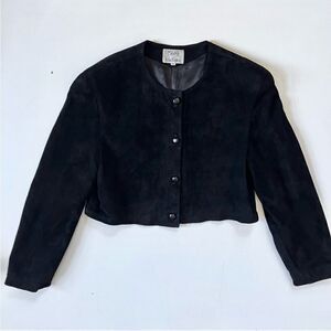 Vintage Maxima For Ann Taylor Suede Cropped Jacket